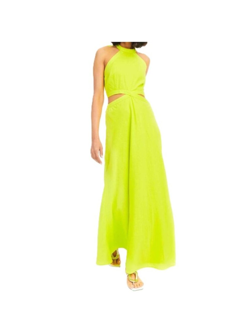 Allison New York Finn Maxi Dress in Lime Green Size 4 New